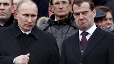 Vladimiras Putinas ir Dmitrijus Medvedevas