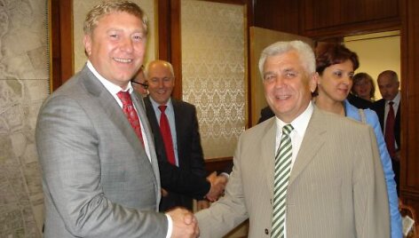 Kaliningrado miesto apygardos meras Aleksandras Jaro&scaron;ukas vie&scaron;ėjo Klaipėdoje.