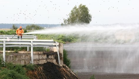 Apdorojamas nuotekų dumblas