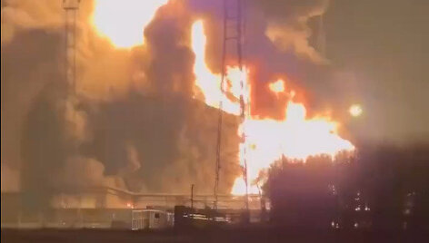 Gaisras naftos bazėje Krasnodaro kra&scaron;te