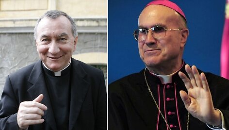 Vatikanas pradeda naują skyrių &ndash; į skandalą įsivėlusį kardinolą Tarcisio Bertone keičia diplomatas veteranas Pietro Parolinas (kairėje)