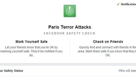 &bdquo;Facebook&ldquo; kar&scaron;ta žinia: patvirtinkite, kad jūs Paryžiuje saugūs