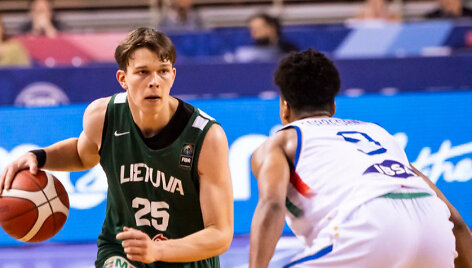 Europos jaunimo krep&scaron;inio čempionato finalas: Lietuva &ndash; Italija. Mantas Laurenčikas