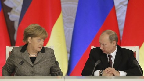 Angela Merkel ir Vladimiras Putinas