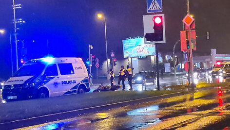 Klaipėdoje partrenktas motociklininkas