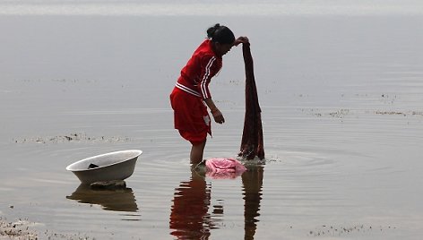 Nepalo moters portretas