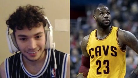 LeBroną Jamesą kompiuteriniame žaidime sutikęs fanas sunkiai tvardė emocijas