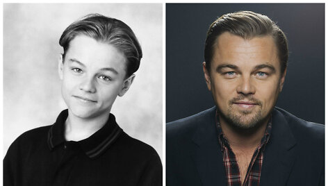 Leonardo DiCaprio jaunystėje ir dabar