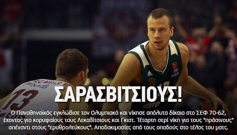 Lukas Lekavičius Graikijoje pramintas &bdquo;&Scaron;arasvičius&ldquo;