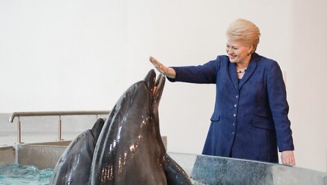 Dalia Grybauskaitė delfinariume