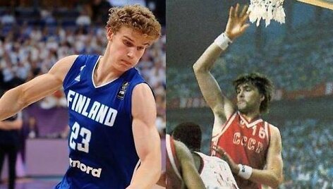  Lauris Markkanenas ir Arvydas Sabonis
