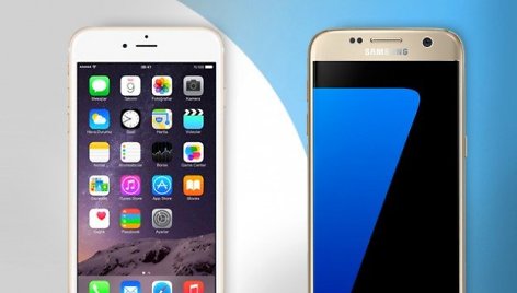 „Samsung Galaxy S7“ ir „iPhone 6s“