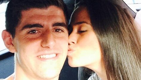 Thibaut Courtois ir Marta Dominguez