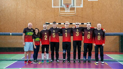 Lietuvos golbolo rinktinės treniruotė