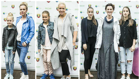 Ingrida Martinkėnaitė, Elena Puidokaitė-Atlanta ir Kristina Savickytė-Damanskienė su dukromis