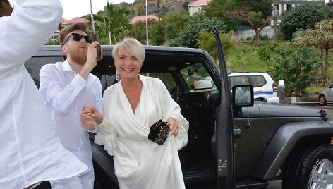 Au&scaron;ra Haglund su sūnumi Gabrieliumi