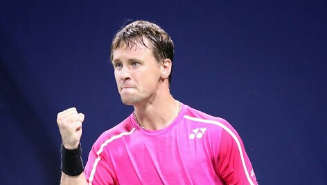 Ričardas Berankis &bdquo;US Open&ldquo; starte nugalėjo Maleką Jazirį