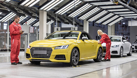 Naujo &bdquo;Audi TT&ldquo; kabrioleto gamybos linija
