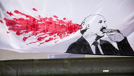 Baltarusijos pasienyje Medininkuose &ndash; protestas