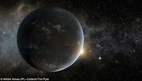Naujoji mokslininkų atrasta planeta Wolf 1061c menininko akimis