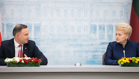 Andrzejus Duda ir Dalia Grybauskaitė