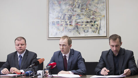 Saulius Skvernelis, Evaldas Serbenta ir Tomas Beržinskas
