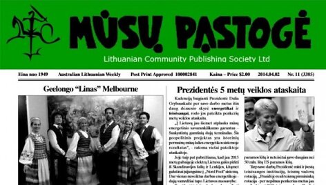 Australijos lietuvių laikra&scaron;tis &bdquo;Mūsų pastogė&ldquo;
