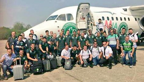 „Chapecoense“ komandos nuotrauka prieš skrydį