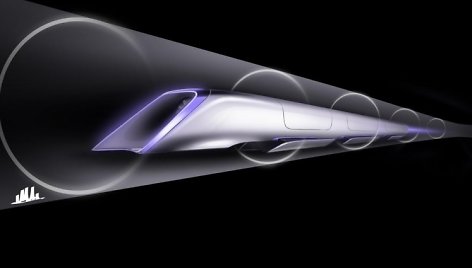 Transporto sistema „Hyperloop“ keleivius gabentų kapsulėmis, kurios skrietų beveik garso greičiu sumažinto slėgio atmosferoje, palaikomoje sandarių vamzdžių sistemoje.