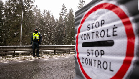 Policijos kontrolės postas Nemenčinės plente