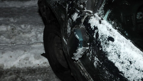 Nulaužtas automobilio veidrodėlis