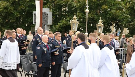 Šilinių atlaiduose buvo meldžiamasi už pasieniečius, policininkus, ugniagesius, kitus teisėsaugininkus ir jų šeimas 