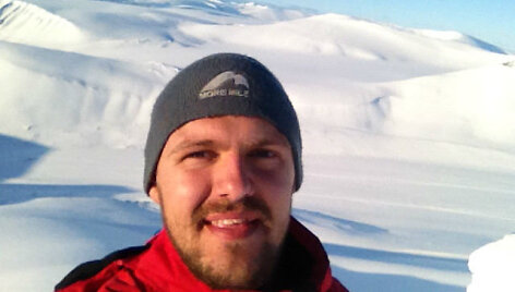 Andrius Klima&scaron;auskas Antarktidoje.