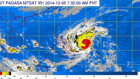 Taifūno Hagupit (Ruby) susiformavimo vieta, nurodoma orų biuro PAGASA