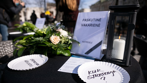 Protesto akcija „Paskutinė verslo vakarienė“