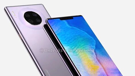 Nutekėjusi &bdquo;Huawei Mate 30&ldquo; i&scaron;vaizda