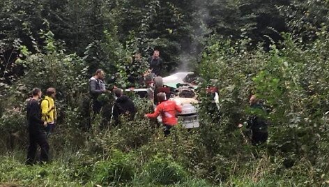 Avarija ketvirtajame &bdquo;Rally Elektrėnai&ldquo; greičio ruože