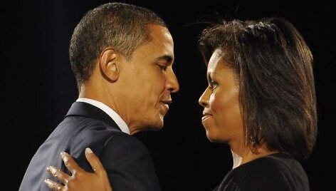 Michelle Obama su mylimu vyru