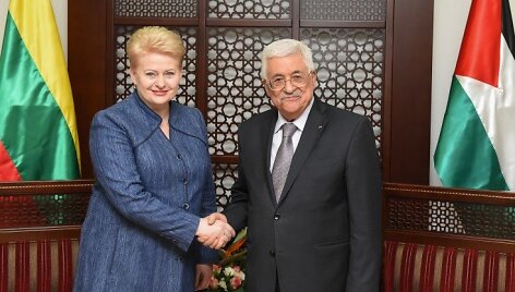 &Scaron;alies vadovės susitikimas su Palestinos Prezidentu Mahmoudu Abbasu