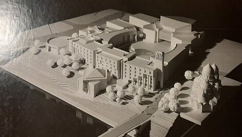 Konservatorijos rūmai Žvėryne, archit. Vytautas Edmundas Čekanauskas, 1985&ndash;1988, maketo nuotrauka 
