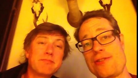 Stefan Kaegi ir J&ouml;rg Karrenbauer ( "Rimini Protokoll") siunčia video linkėjimus Lietuvos publikai
