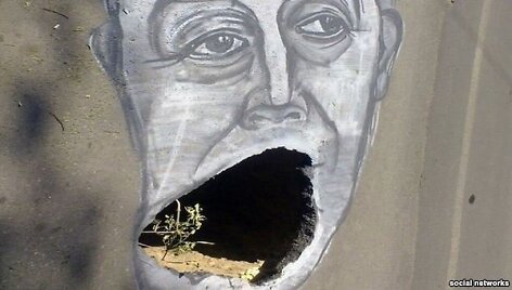 Saratovo gubernatoriaus Valerijaus Radajevo karikatūra