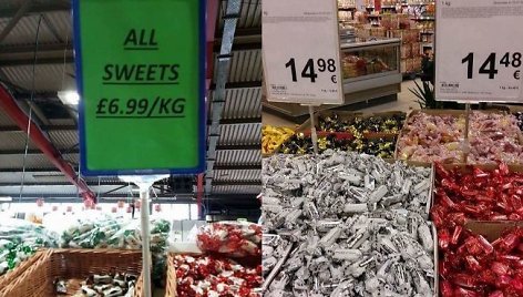 Saldainių kainos Piterbore ir Lietuvoje