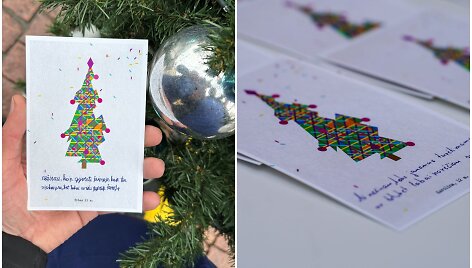 Ant kalėdinių atvirukų &ndash; jautrios vaikų žinutės