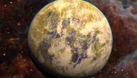 Potencialiai gyvenama planeta Gliese 832c menininko akimis