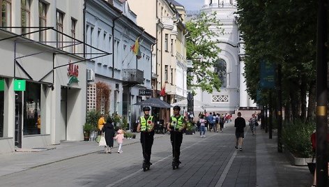 Paspirtukais patruliuojanti Kauno policija