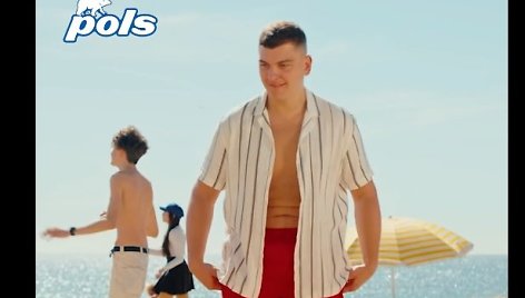 Rolandas Mackevičius ledų reklamoje