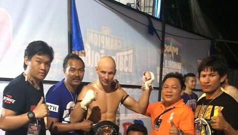 Sigitas Gaižauskas i&scaron;kovojo pasaulio Muaythai čempiono diržą