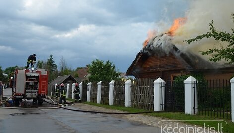 Kavinės gaisras Kėdainiuose