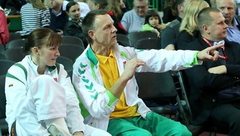 Inga Mik&scaron;taitė ir jos treneris Gediminas Varkala
